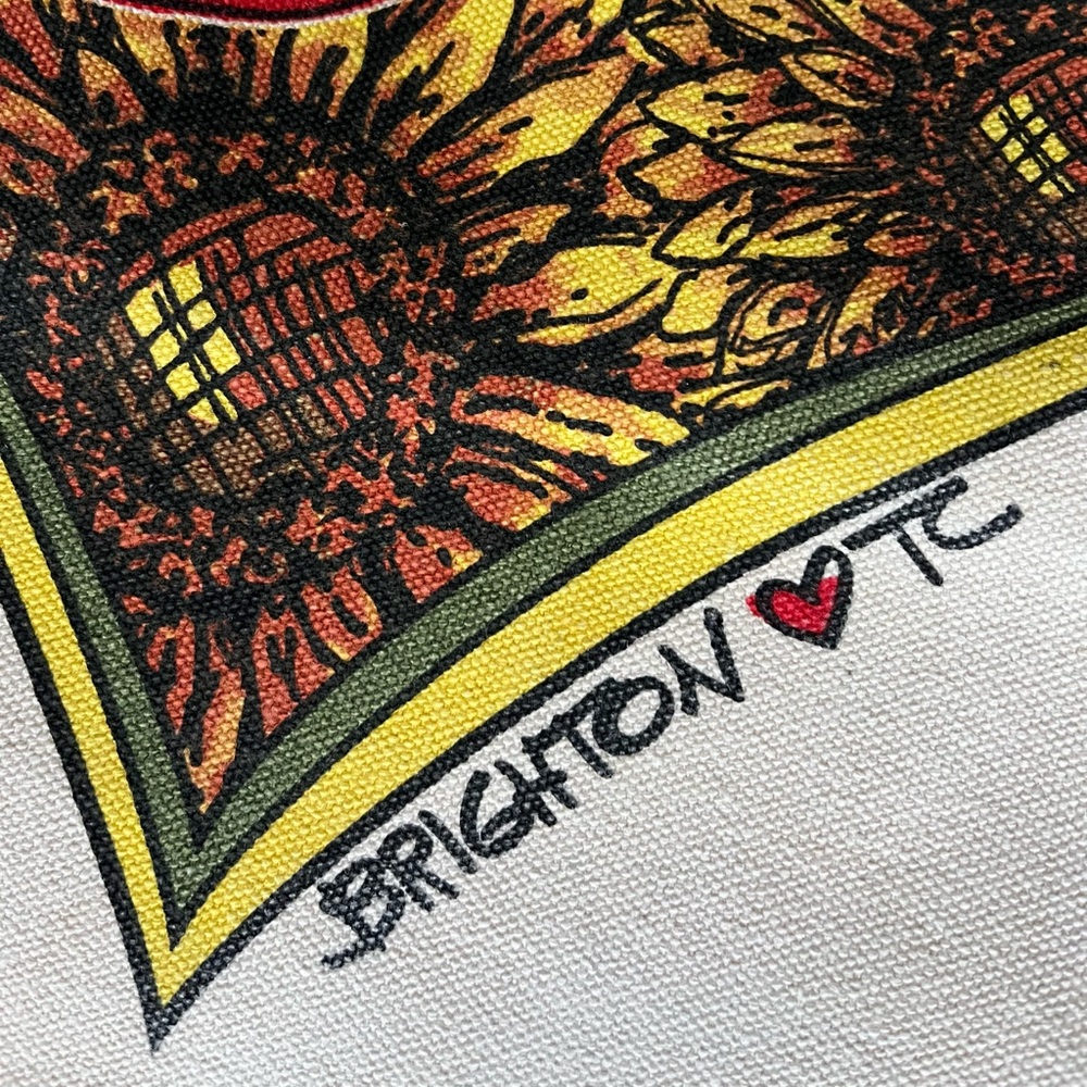 NWT BRIGHTON “Something Wonderful Is About To Happen Live Canvas Sunflower Tote - Picture 14 of 16